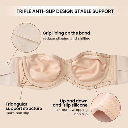 Non-Slip Multi-Way Strapless Bra