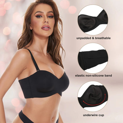 Non-Slip Multi-Way Strapless Bra