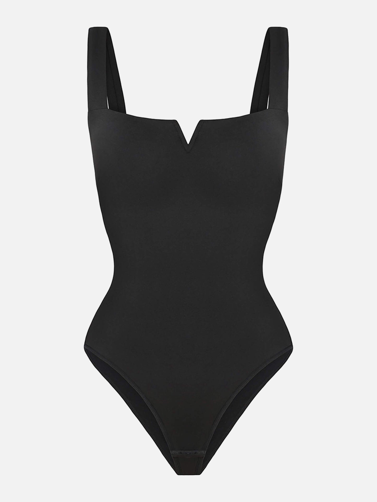 Feelingirl V Neck Tummy Control Thong Bodysuit