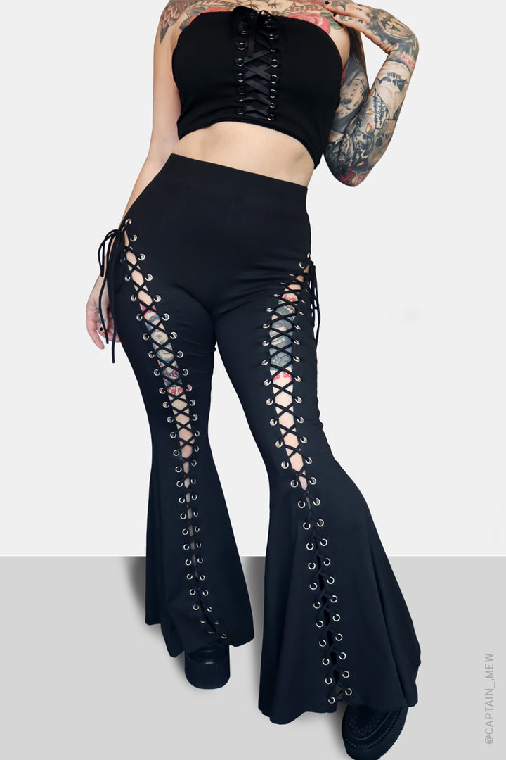 Alice Lace Up Flare Pants