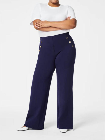 BUTTON WIDE LEG PANT