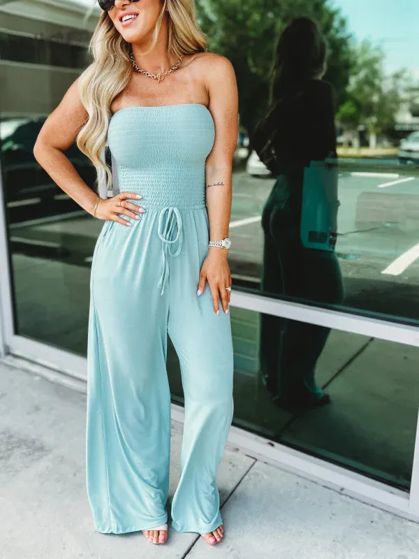 Newest Strapless Waist Jumpsuit