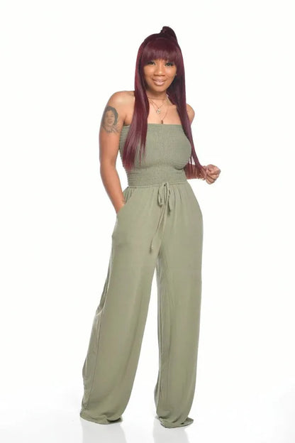 Newest Strapless Waist Jumpsuit