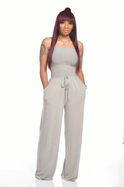 Newest Strapless Waist Jumpsuit