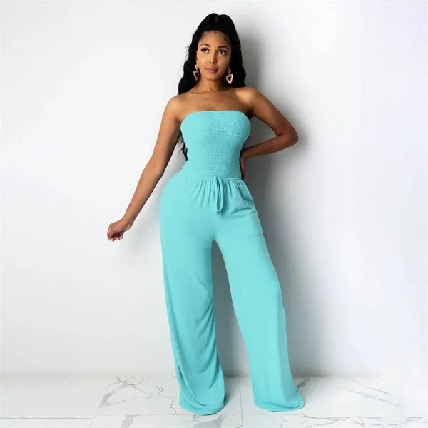 Newest Strapless Waist Jumpsuit