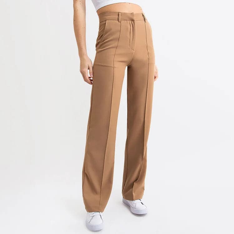 High Waisted Pleated Suit Pants