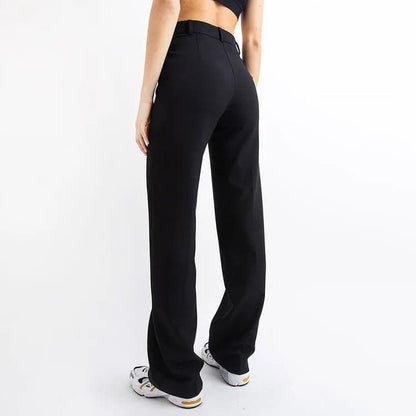 High Waisted Pleated Suit Pants