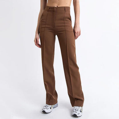 High Waisted Pleated Suit Pants