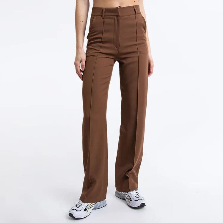 High Waisted Pleated Suit Pants