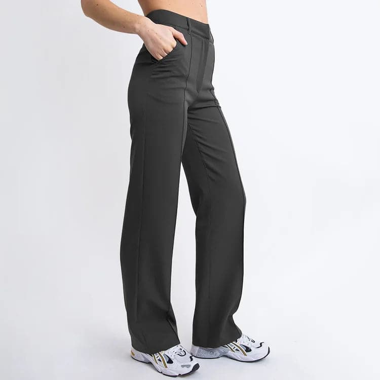 High Waisted Pleated Suit Pants