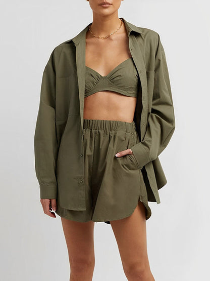 Utility Three Piece Shorts Set