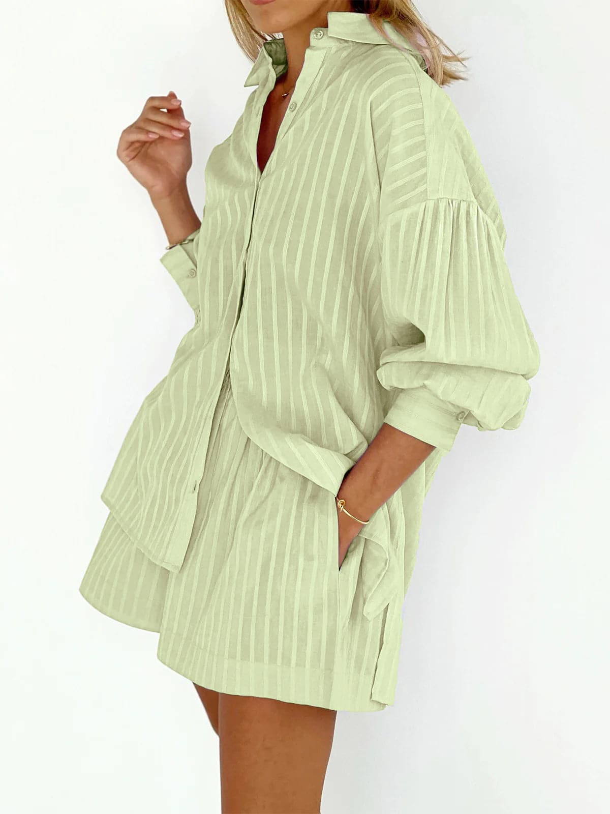 Cloud Nine Pinstripe Cover Up Two Piece Set