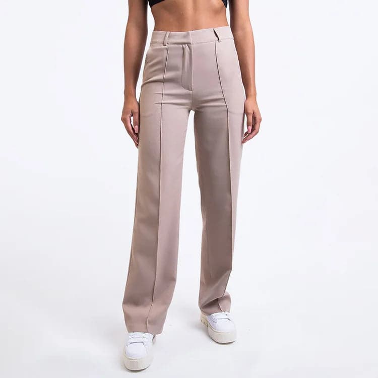 High Waisted Pleated Suit Pants