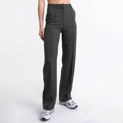 High Waisted Pleated Suit Pants