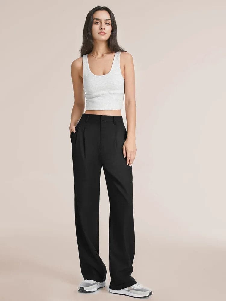 New Look Stone Tailored Wide Leg Trousers | very.co.uk