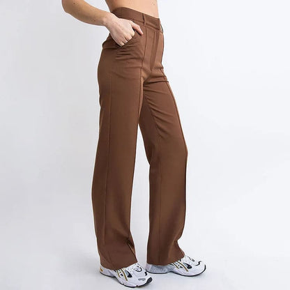 High Waisted Pleated Suit Pants